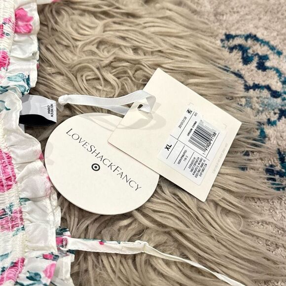 NWT loveshackfancy x target collab tiered floral spaghetti strap dress size XL - Picture 3 of 6